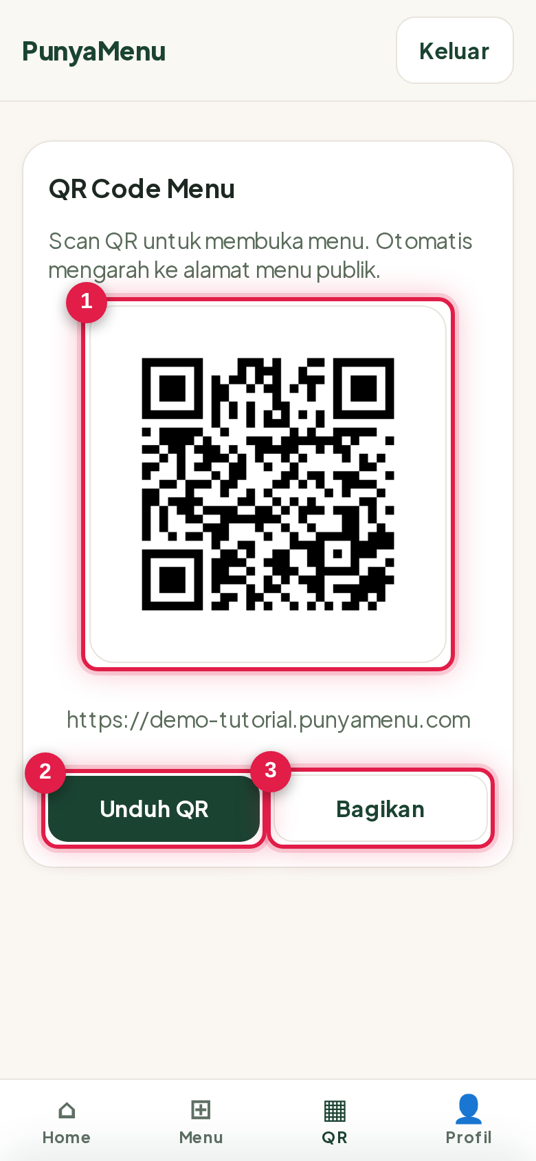 Menggunakan QR Code